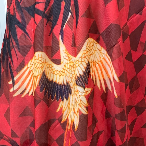 Almirah 3-piece sleeveless kameez/top kameez/dupatta viscose set bright print L - Picture 9 of 13